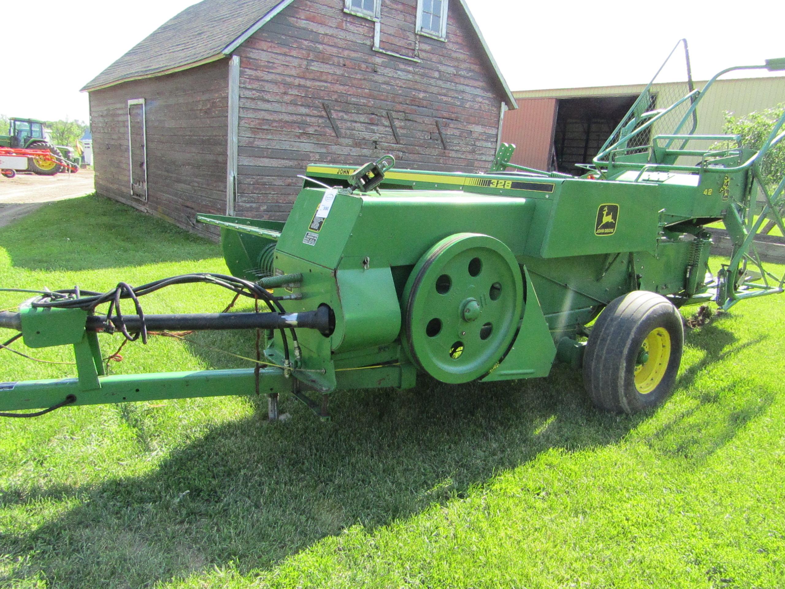 1995 John Deere Model 328 Square Baler, # 42 Fold Up Ejector, One Owner, Al