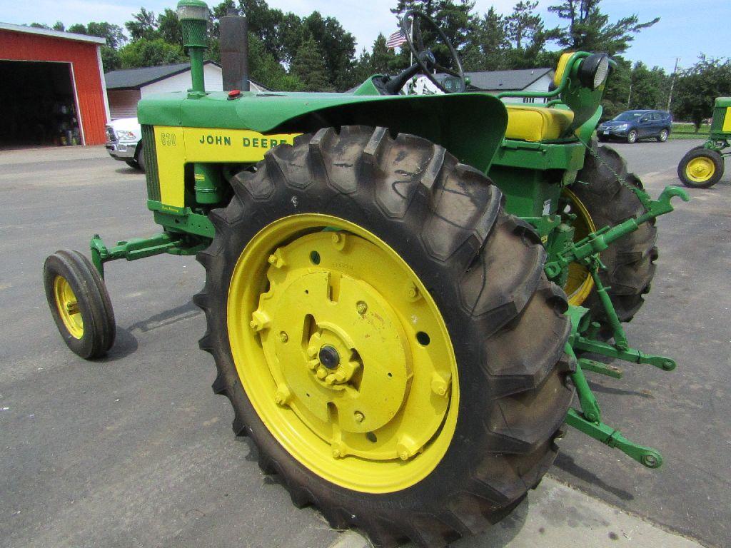 1958 John Deere Model 630 Gas Tractor, John Deere Square Casting Wide Front