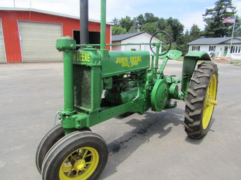 1937 John Deere Unstyled Model A Tractor, Hand Crank, New 11.2 X 36 Inch Re