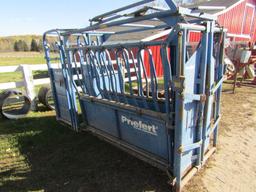 Priefert Squeeze Chute with Palp Cage, Full Squeeze, Manual or Self Locking