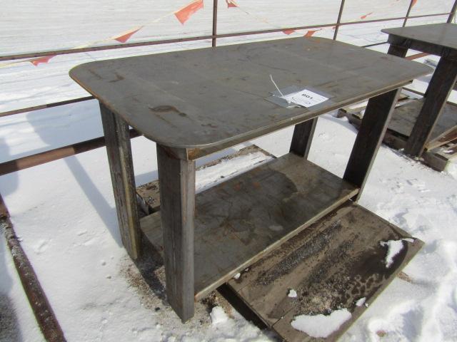 700-3063. 29 Inch X 57 Inch HD Steel Welding Table with Shelf, Taxable Item