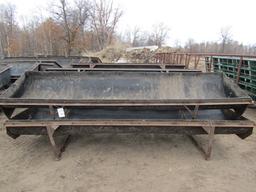 ( 6 ) 12 FT. Rubber Belt Feed Bunks, Your Bid X as Many as Needed
