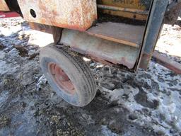 Lorenz Open Top Front Side Unload Bunk Wagon on MN Four Wheel Wagon