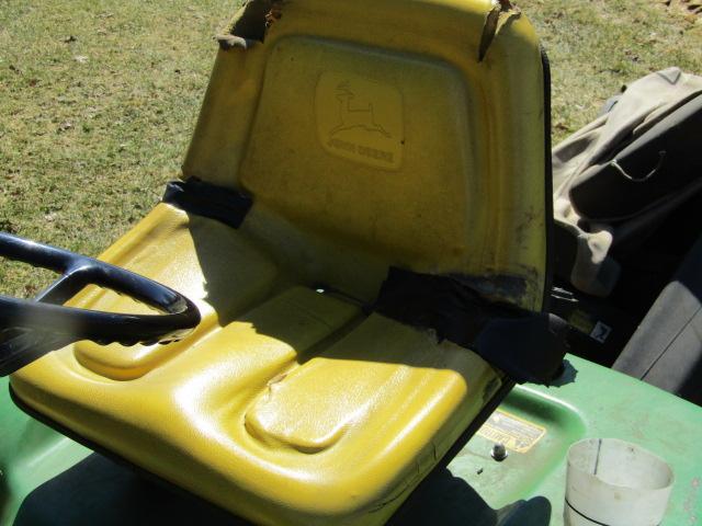 John Deere Model 322 Hydrostatic Lawn Tractor, 48 Inch Mower Deck, Rear Tow