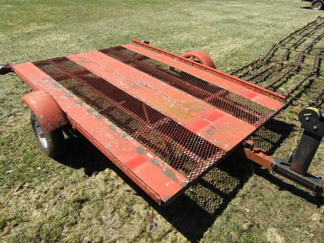 6 FT. X 8 FT. Steel Bed Tilting Snowmobile Trailer, Your Bid Plus Tax, Lice