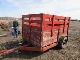 5 FT. X 8 Ft. Two Wheel Trailer with Wooden Stock Rack