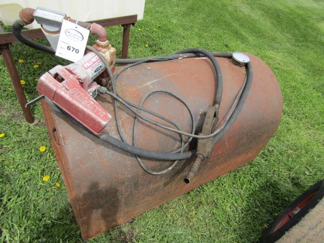 110 Gallon Field Service Fuel Tank with 12 V. Pump