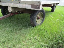 8 X 15 FT. Wooded Flat Rack on MN Four Wheel Wagon