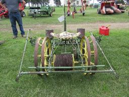 John Deere Two Row Corn Planter on Steel, Possibly 999, Cast Iron Lids, Che