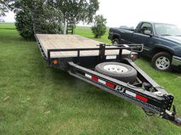 2010 PJ 20 FT. Tandem Axle Utility Trailer, 17 FT. Straight Deck, 3 FT. Bea