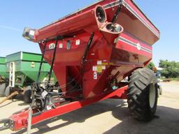 244-359. J&M 650 Bushel Grain Cart, 24.5 X 32 Inch Tires, Roll Tarp, Fill W