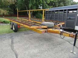Good Shop Built Tandem Axle Side Dumping Round Bale Trailer, HD Axles, Can
