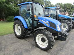 2013 New Holland Model T4.75 Power Star MFWD Diesel Tractor, Dual Door Cab,