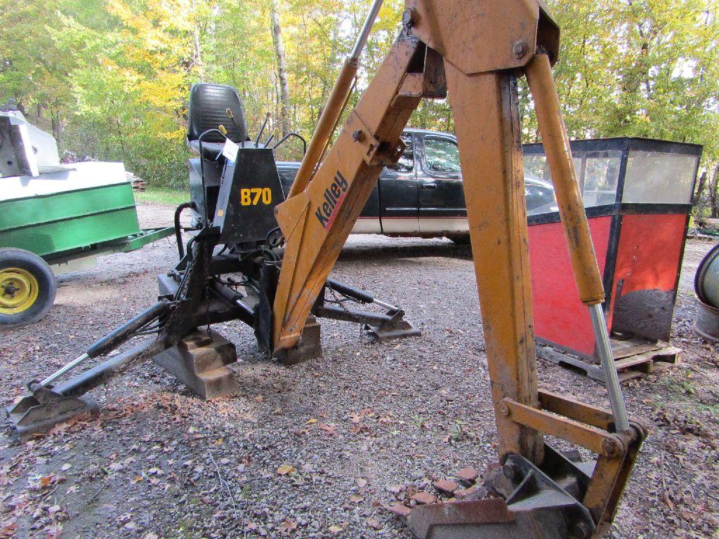 Kelley Model B70B 3 Point Backhoe, Hydraulic Stabilizers, 18 Inch Hoe, Appr