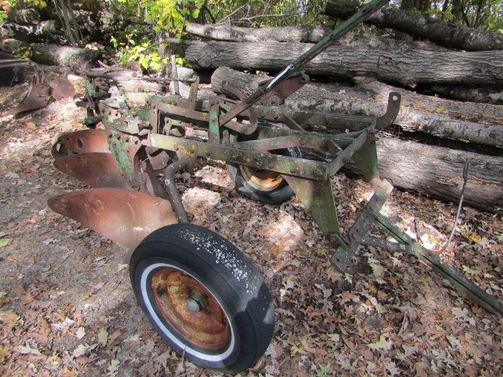 John Deere Model 555 3 X 14 Inch Trip Beam Plow on Rubber