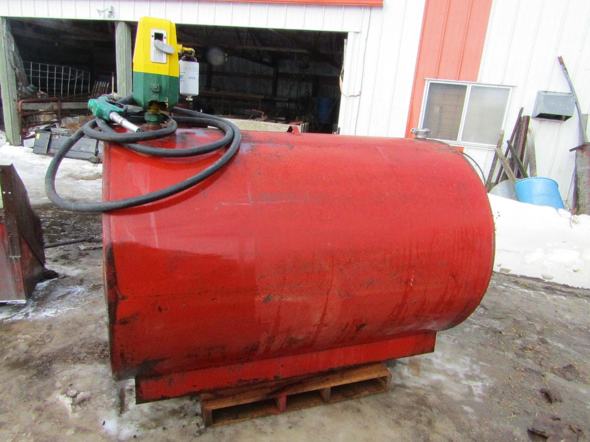 500 Gallon Fuel Barrel with Gas Boy Electric Meter Pump