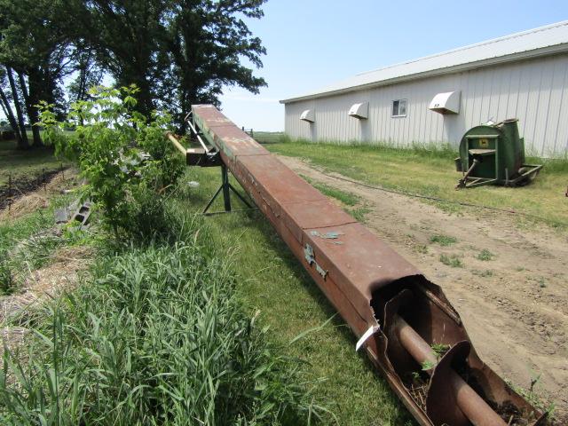 221. Sheahan 15 Inch X 25 FT. PTO Manure Auger on Stand