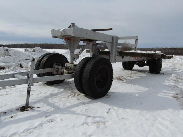 Heavy Duty Shop Built 8 FT x23 FT Big Round Baler Trailer, Dual Rear Wheels