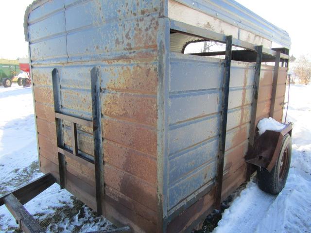 205. Shop Built 7 FT. X 10 FT. Single Axle Stock Trailer