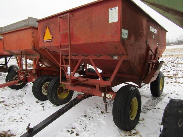 217. MN Model 260 Gravity Box on MN 8 Ton Wagon