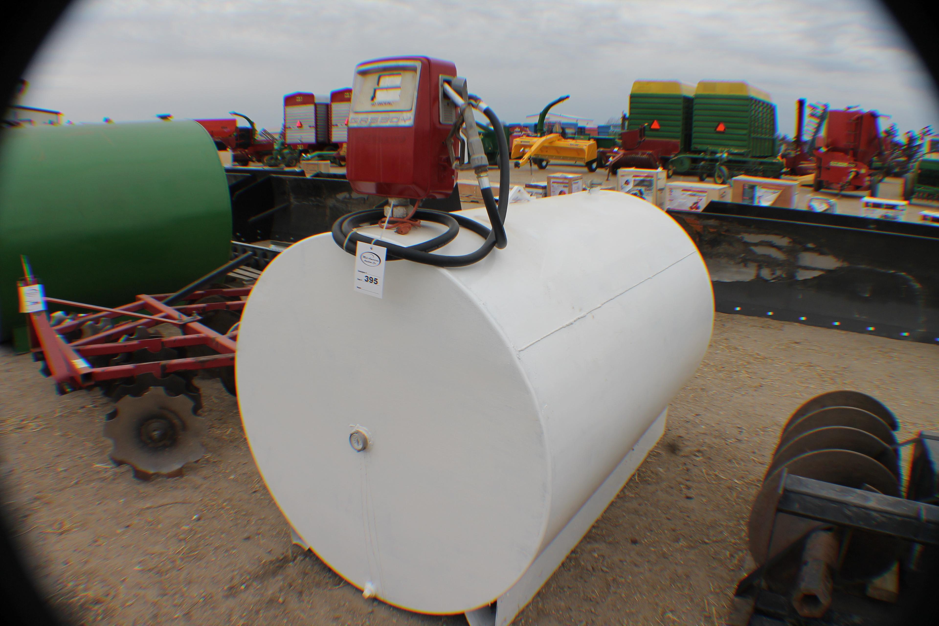 395. 295-523. 500 Gallon Fuel Barrel with Bas Boy Electric Pump, Tax