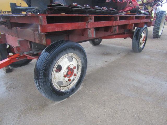 748. 397-994, 13 FT. Wooden Flat Rack on HD Truck Frame Wagon, 20 Inch Tire