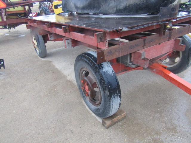 748. 397-994, 13 FT. Wooden Flat Rack on HD Truck Frame Wagon, 20 Inch Tire