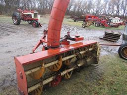 199. New Idea Model 517 7FT. 3 Point Double Auger Snow Blower, Hydraulic Sp