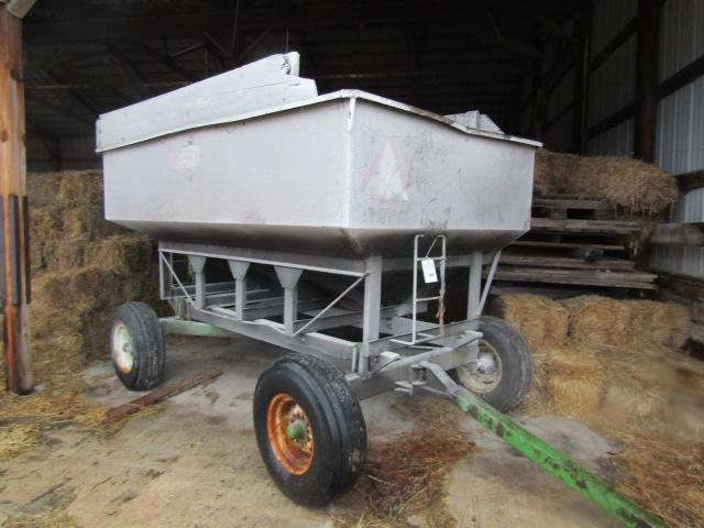 209. Dakon 175 Bu. Gravity Box on John Deere 1065 Four Wheel Wagon, Ext. Po