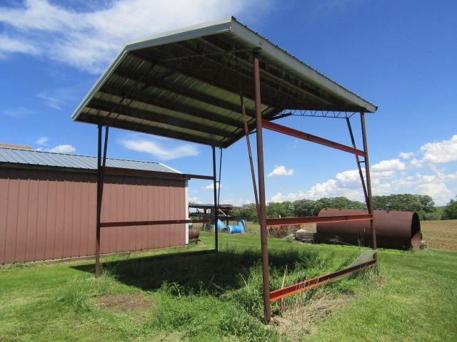 162-A. Steel Frame Car Port with Extended Sides for Taller RV