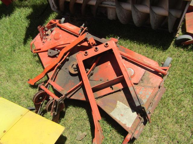 165. Case 444 Garden Tractor, Snow Blower, Rear Mounted Tiller, (2) Mower D