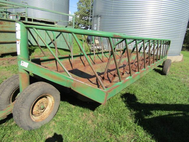 508. SI 20 FT. Tricycle Front Bunk Feeder Wagon with Tip Up Pole