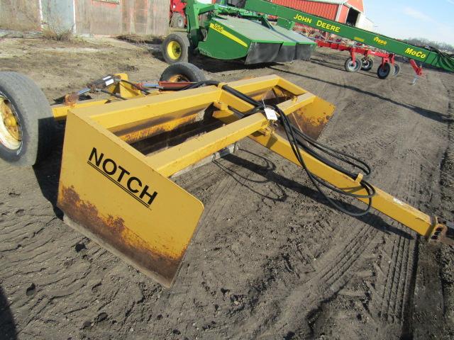 833. Notch 10 FT. Pull Type Hydraulic Lift Box Scraper, Serial # 11611