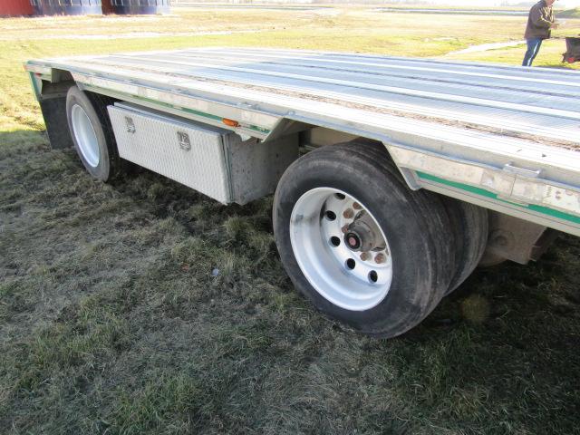 857. 1997 East 50 FT. Spread Axle Step Deck Semi Trailer, Air Ride, Aluminu