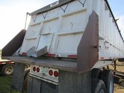 858. 1985 Ravens 30 FT. End Dump, Air Ride, aluminum Frame, Aluminum Rims,