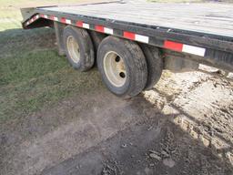 859. 2007 PJ 32 FT X 101 Inch 5th Wheel Flat Bed Tandem Axle  Dual Wheel Fl