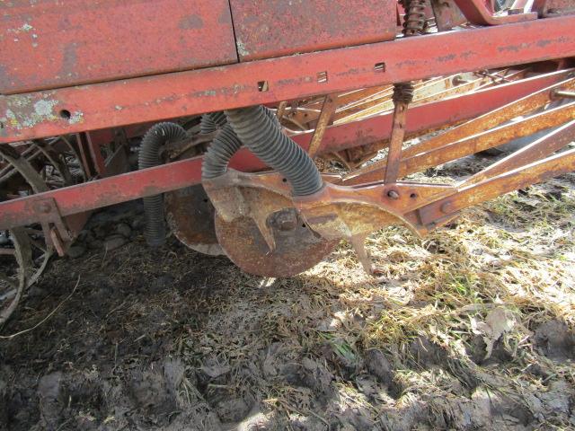 743. IH 14 FT. Press Drill, Grass Seeder, Few Packer Wheels Damaged