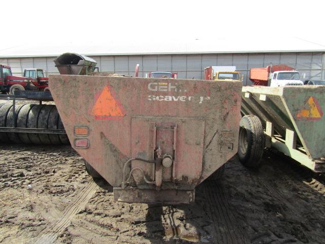 745. Older Gehl 315 Scavenger Side Discharge Tandem Axle Manure Spreader, P