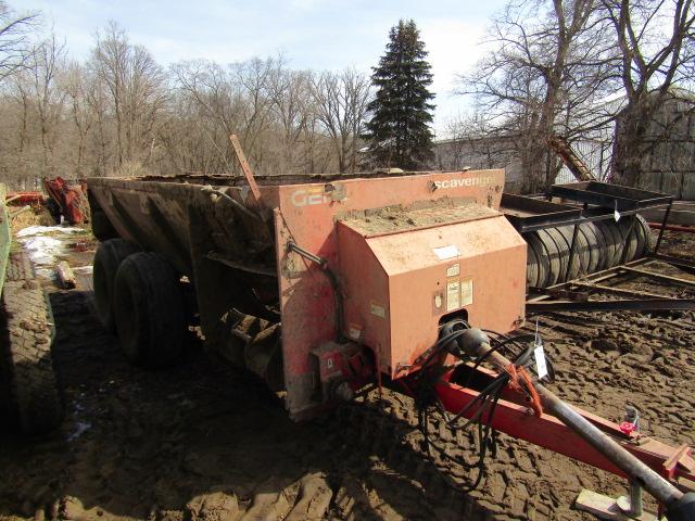 745. Older Gehl 315 Scavenger Side Discharge Tandem Axle Manure Spreader, P