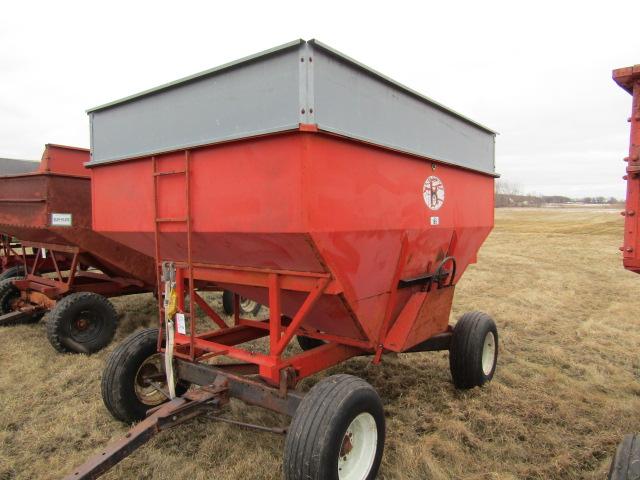 116. Kory 185 Gravity Box with Extensions on Electric HD Four Wheel Wagon,
