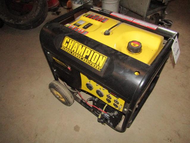 1258. Champion 9500 Watt Gas Powered Generator, Electric Start