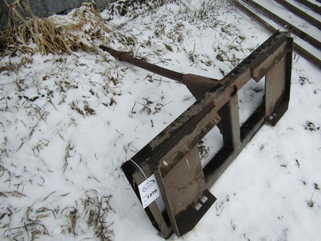 1270. Single Prong Skid Loader Round Bale Fork