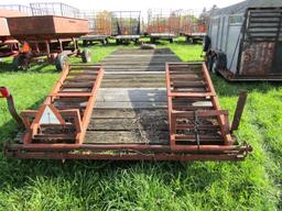 620. Shop Built 8 FT. X 24 FT. Triple Axle Pull Type Trailer, 4 FT. Beaver