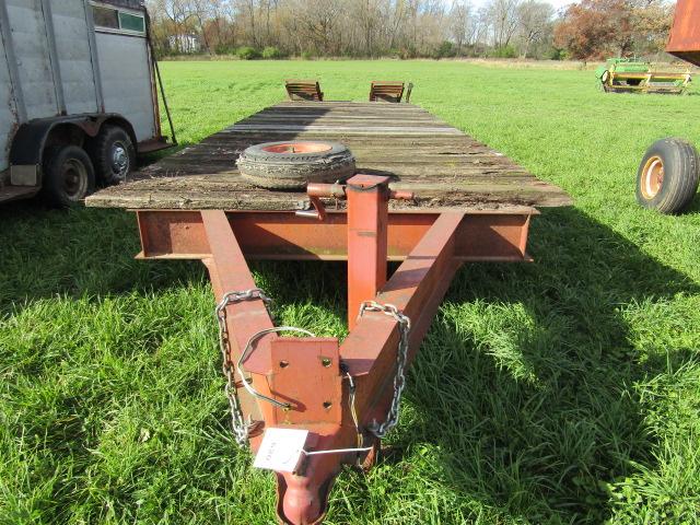 620. Shop Built 8 FT. X 24 FT. Triple Axle Pull Type Trailer, 4 FT. Beaver