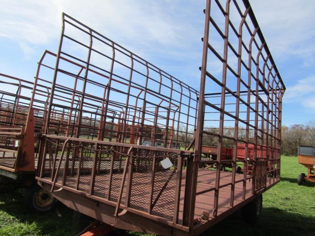 655. HD Steel 9 X 20 FT. Bale Throw Rack, Fold Down Front, Dual Steel Side