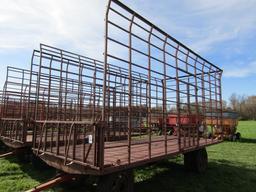 656. HD 9 X 20 Bale Throw Rack, Fold Down Front, Dual Steel Side Doors on S