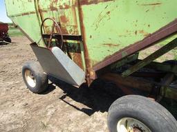 410. Parker Approx. 300 Bushel Gravity Box on Lindsey Four Wheel Wagon, Ext