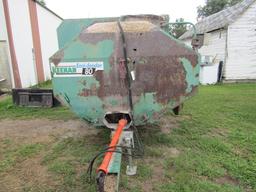 517. Keenan Model 80 Trailer Type TMR Mixer, Gravity Discharge, EZ-210 Digi