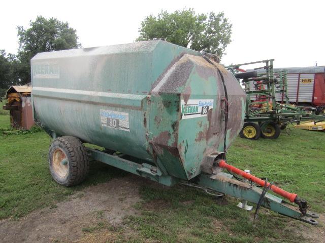 517. Keenan Model 80 Trailer Type TMR Mixer, Gravity Discharge, EZ-210 Digi