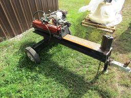 1623. Nice Hydraulic Wood Splitter with 5.5 H.P. Gas Engine on Transport, B